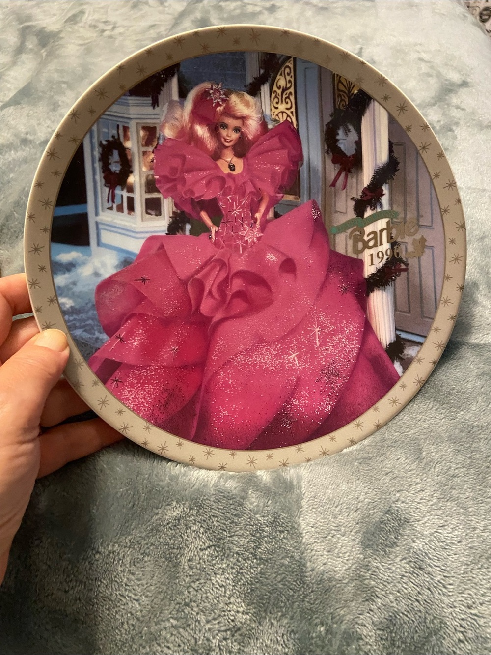 Barbie Pink Glitter Gown Decorative Ceramic Plate